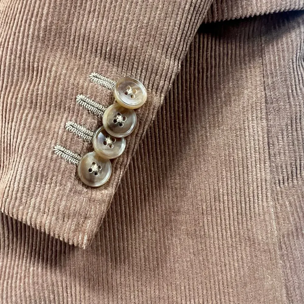Dolce & Gabbana Camel Corduroy Blazer Men 42R Italy Cranberry Lining Retail$1200 - Picture 10 of 11